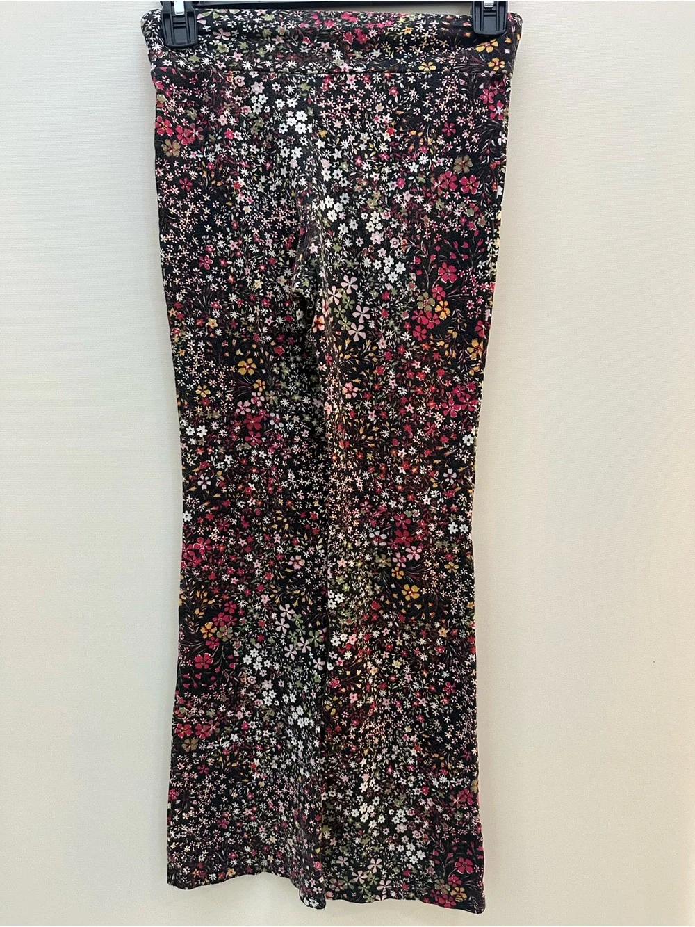 GAP Black Floral flare leggings with Pink, White & Yellow Flowers